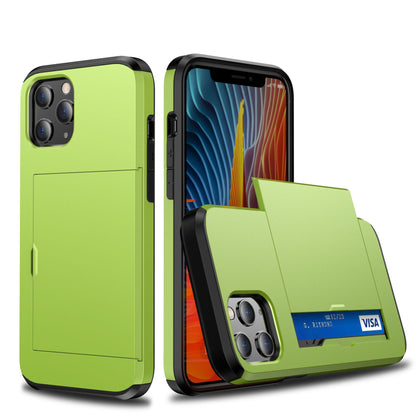 Buy iPhone 12 Card Push Anti-Drop Sliding Phone Case Compatible