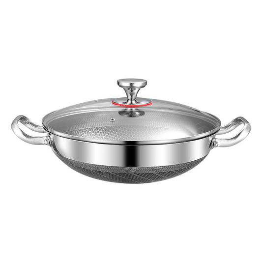 Double-Sided Honeycomb Nonstick Frying Pan for Home Kitchen