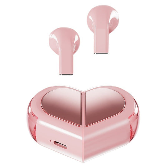 Transformable Heart-Shaped Bluetooth Earbuds Stylish Sound