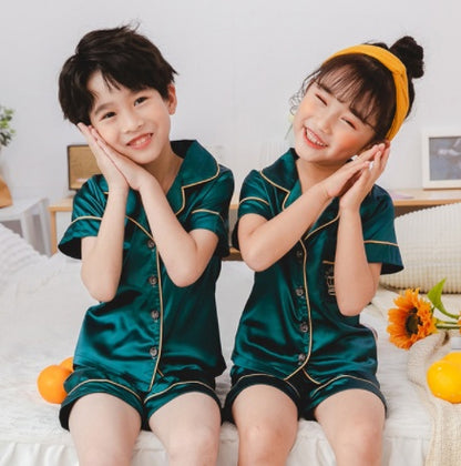 Artificial Silk Pajamas for Children Soft and Comfortable