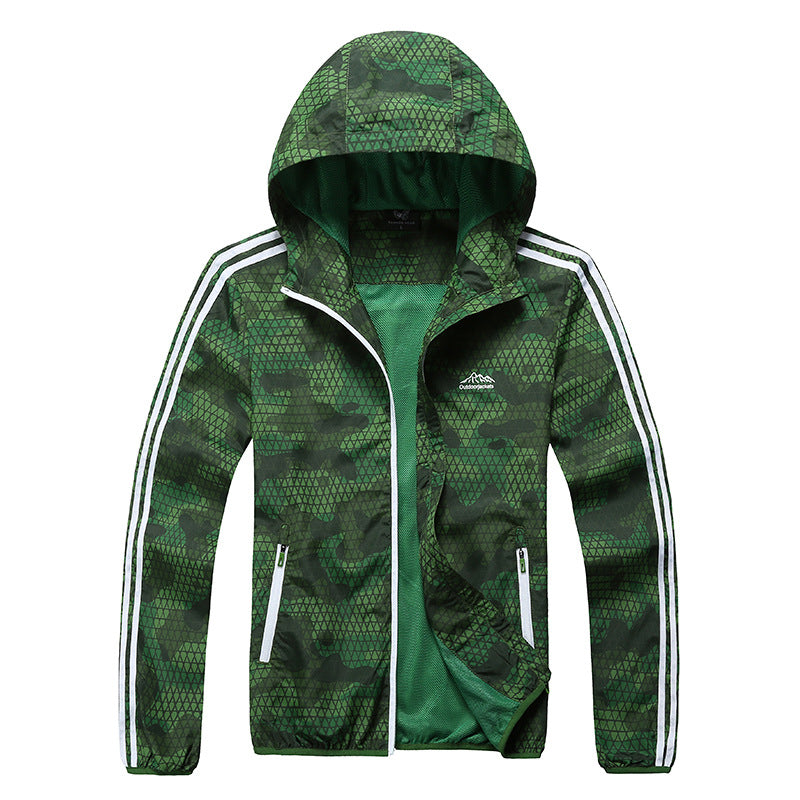 Men’s Outdoor Windproof Thin Jacket Waterproof Sunscreen Wear
