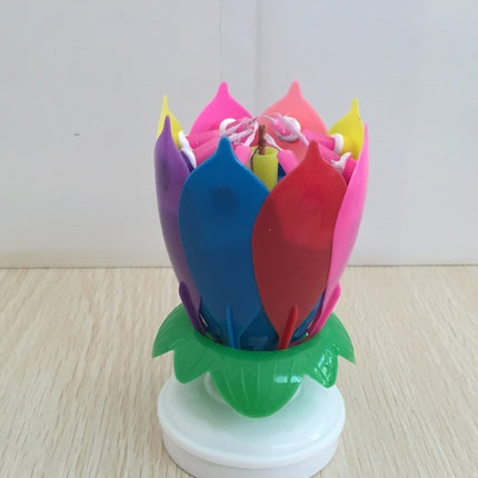 Buy First Musical Lotus Candle Colorful Birthday Cake Decor