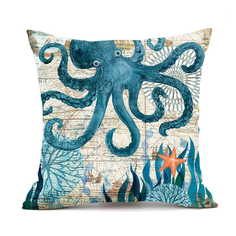 Sea Turtle Printed Cushion Covers  Stylish Throw Pillow Cases