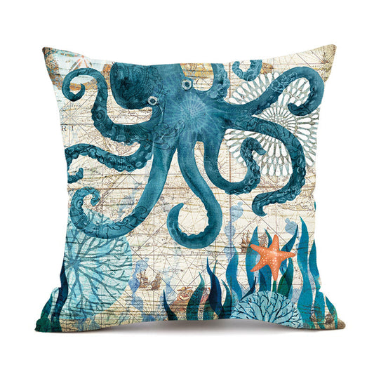 Sea Turtle Printed Cushion Covers  Stylish Throw Pillow Cases