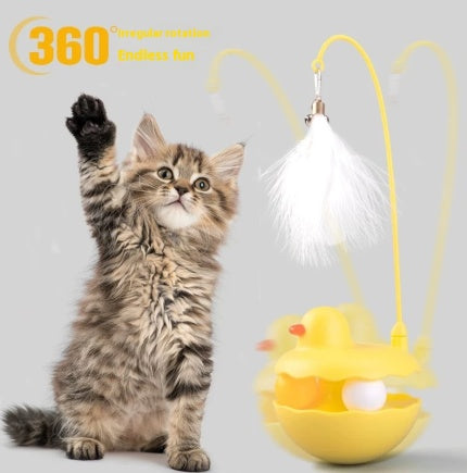 Duck Shape Interactive Cat Toy Stick – Washable Kitten Toy