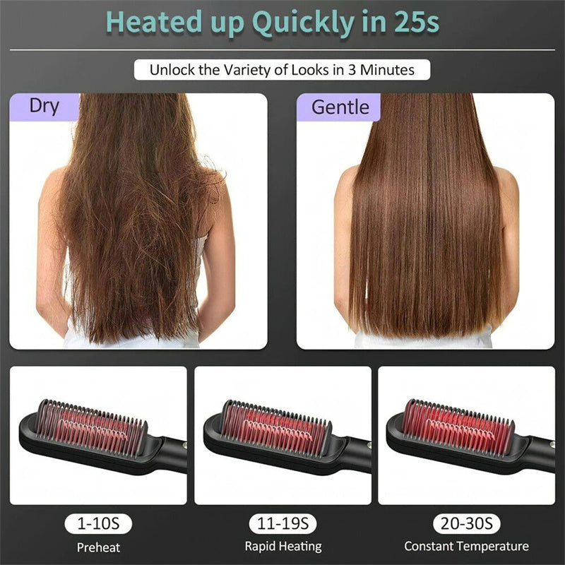 New 2-in-1 Hair Straightener with Negative Ion Curling Tong