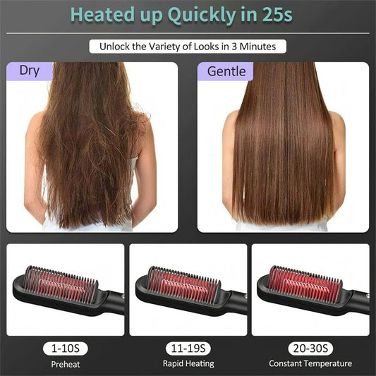 New 2-in-1 Hair Straightener with Negative Ion Curling Tong