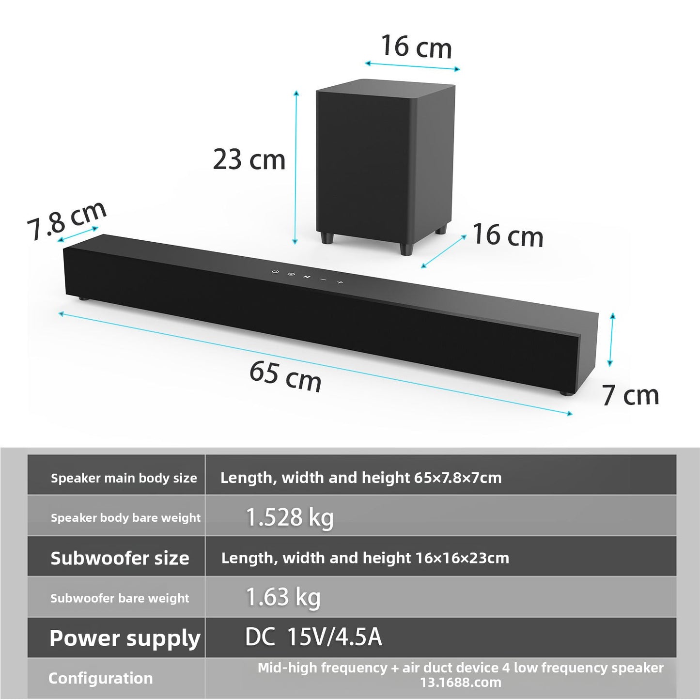 2.1 Channel Bluetooth Speaker with Subwoofer