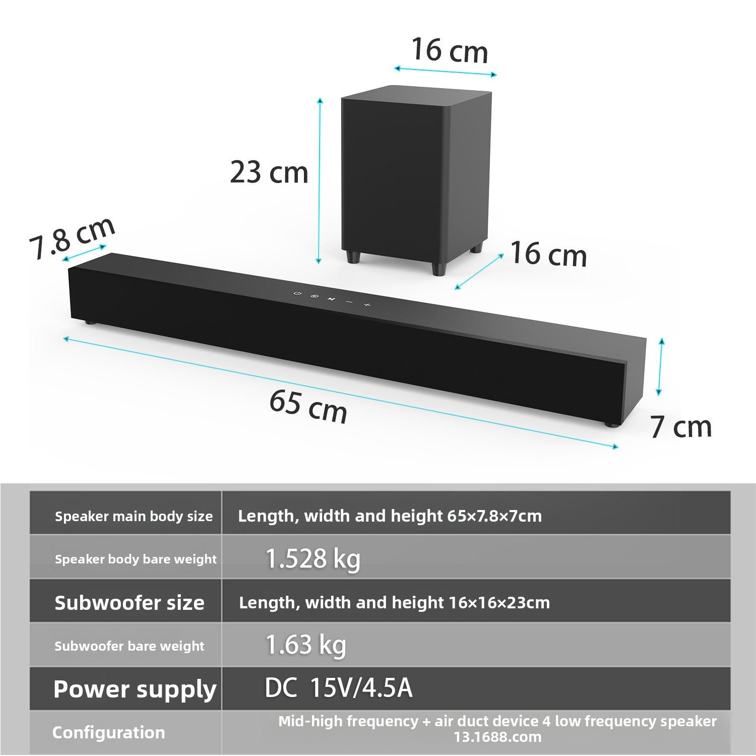 2.1 Channel Bluetooth Speaker with Subwoofer