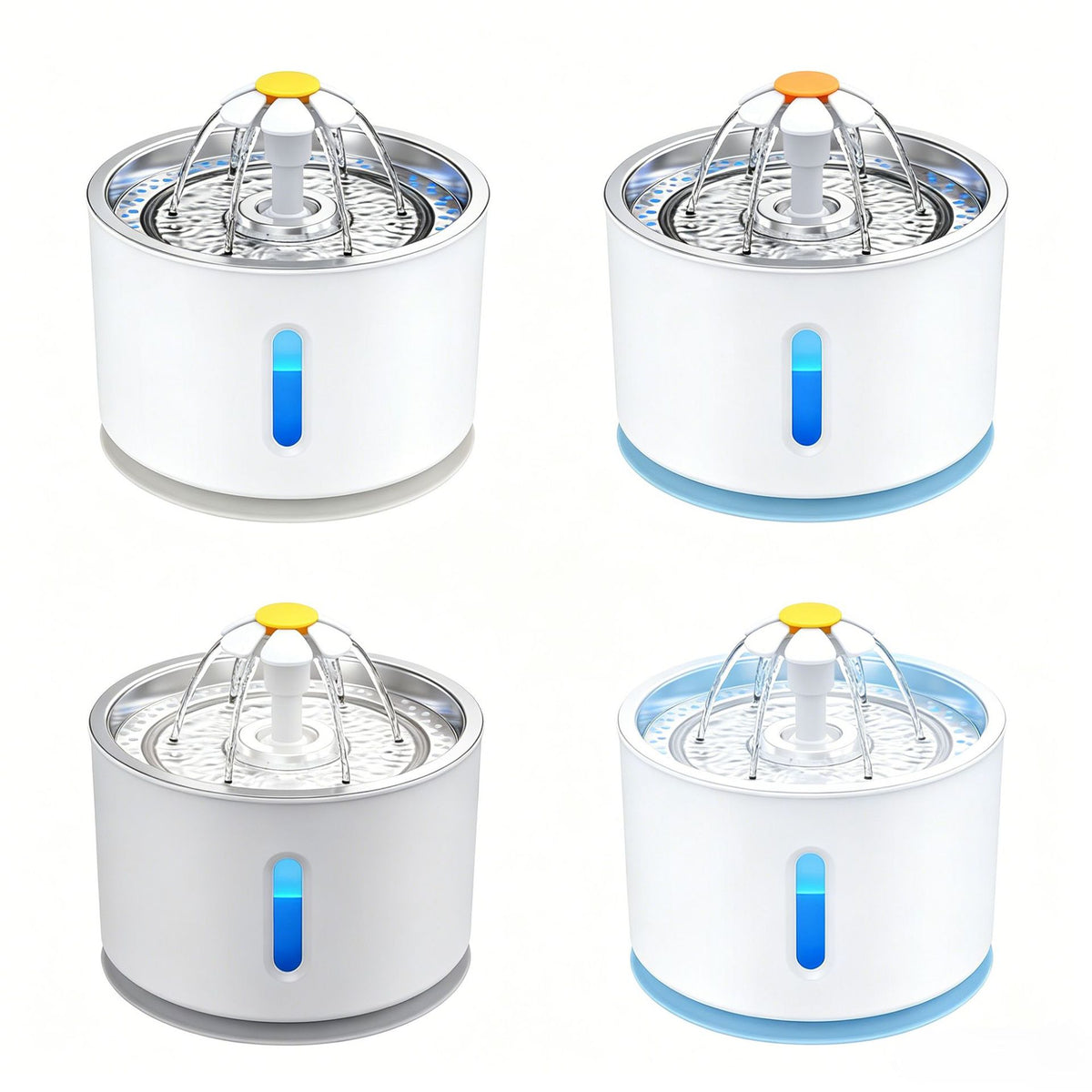 2.4L Pet Water Fountain with Flower-Shaped Spout for Cats