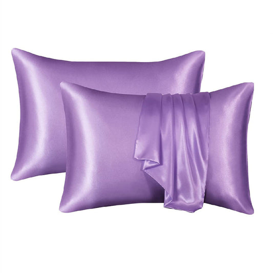 2 Pack Satin silk Pillowcase pillow case pillow cover queen