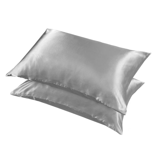 2 Pack Satin silk Pillowcase pillow case pillow cover queen