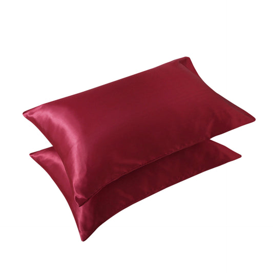 2 Pack Satin silk Pillowcase pillow case pillow cover queen