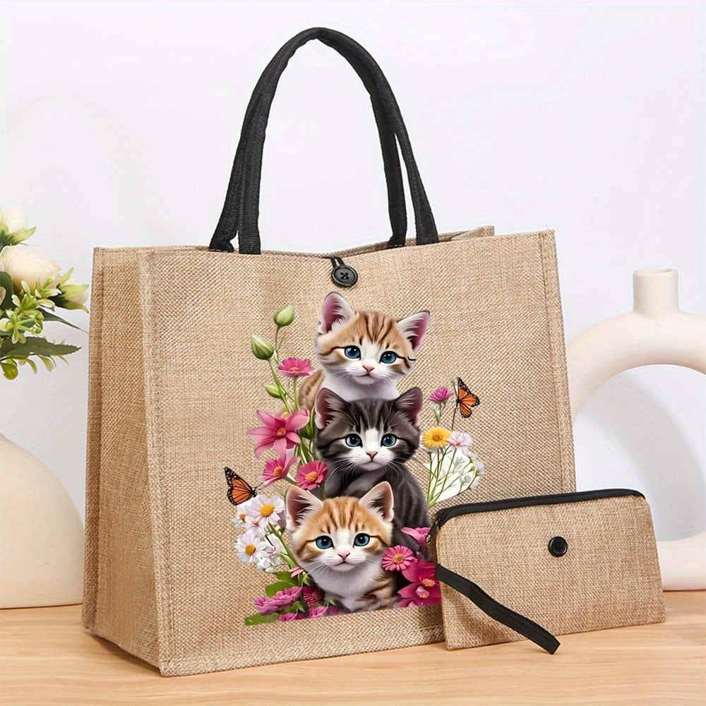 2-Piece Leopard Print Mini Handbag Set