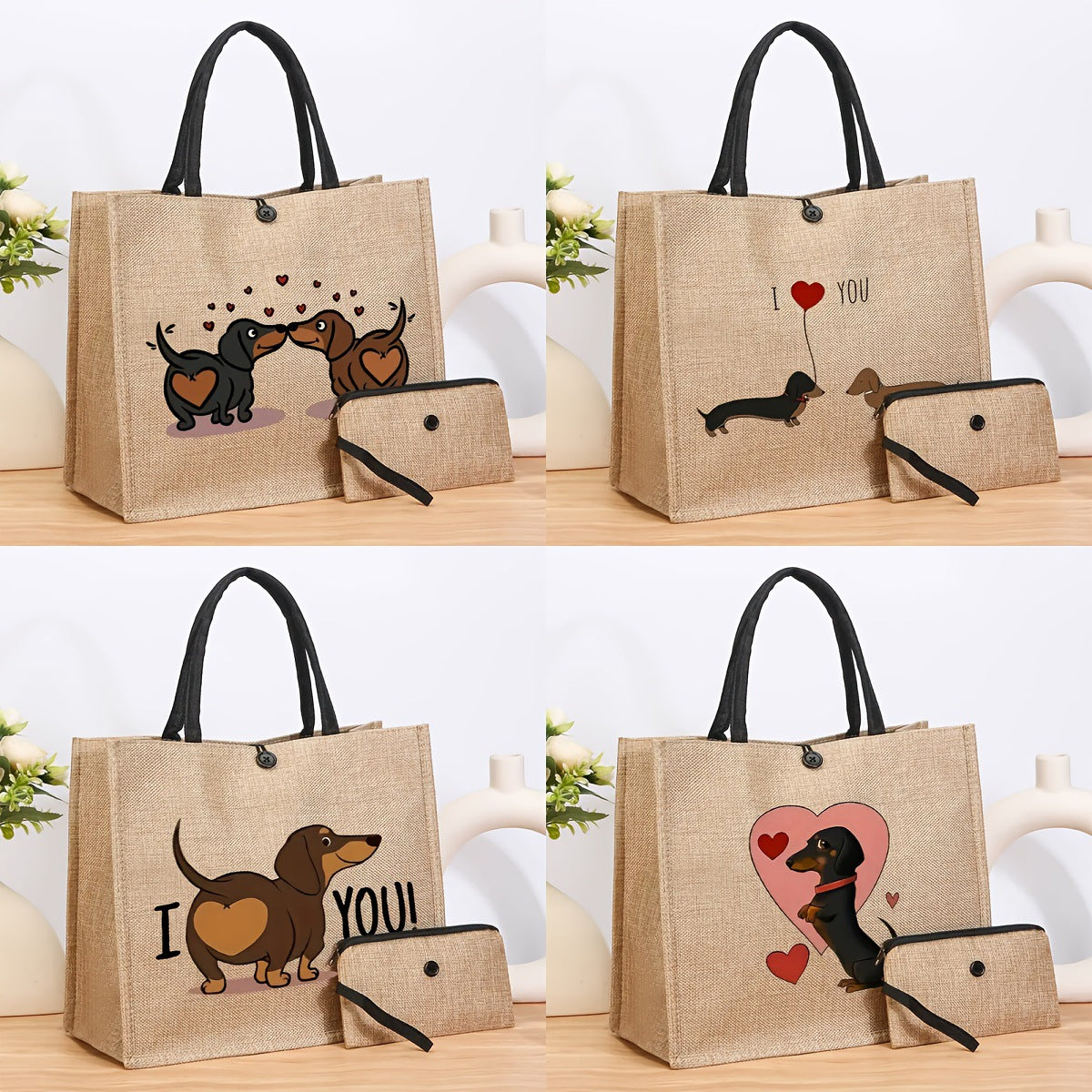 2-Piece Leopard Print Mini Handbag Set