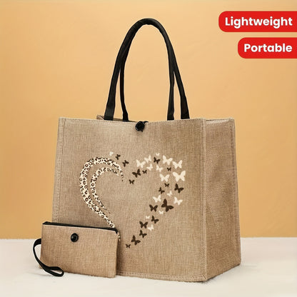 2-Piece Leopard Print Mini Handbag Set
