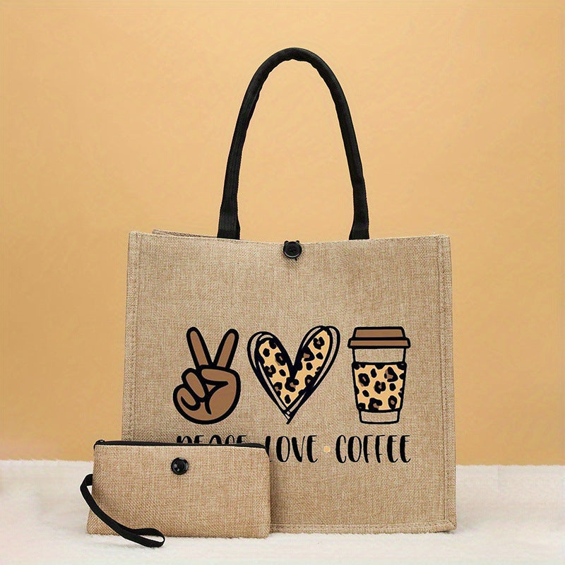2-Piece Leopard Print Mini Handbag Set