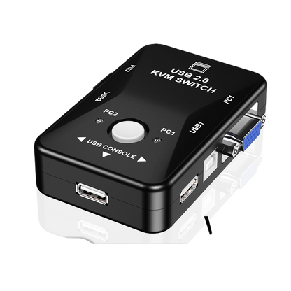 2 Port VGA KVM Switch for Keyboard Mouse Sharing
