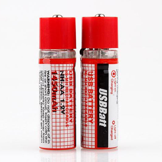 2 x USB 1450mAh Rechargeable Batteries Charge with USB Ease
global-swanky 1