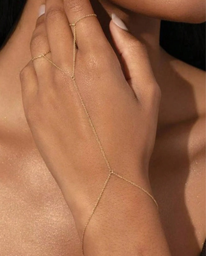 Buy Stylish Ring Bracelet with Premium Light-Luxury Finish