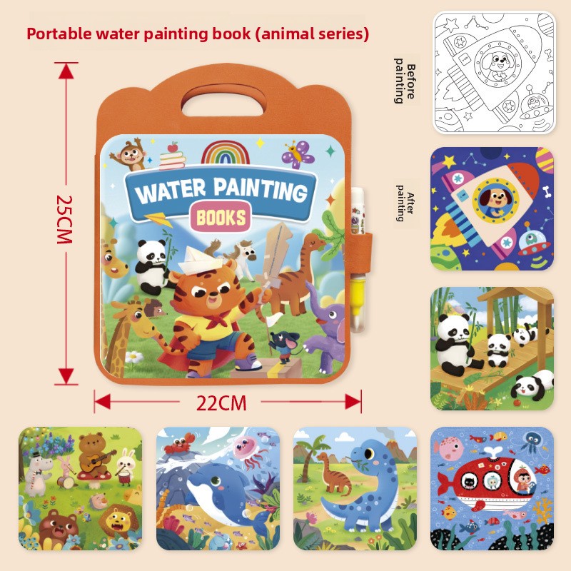 Reusable Magic Water Drawing Book for Kids Creative Learning