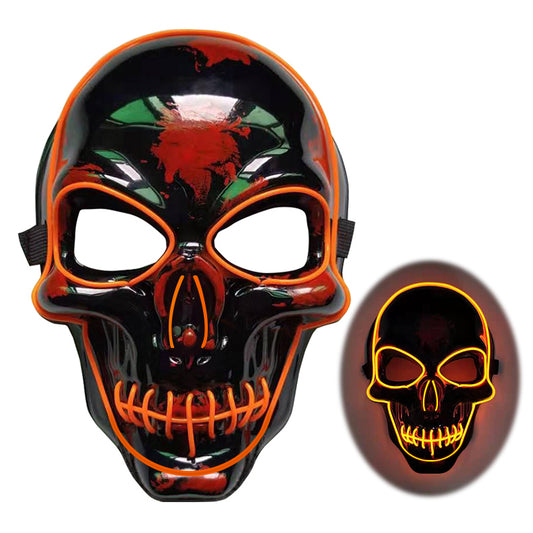 Buy Halloween Skeleton Mask LED Glow Scary Costume Party Wear