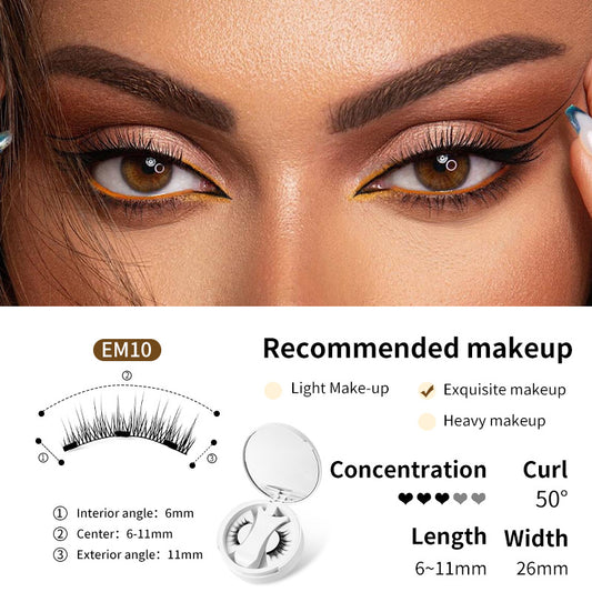 Magnetic False Eyelashes with Storage Box and Applicator