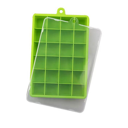 Silicone Ice Cube Tray with Cover for Freezer Ice Storage