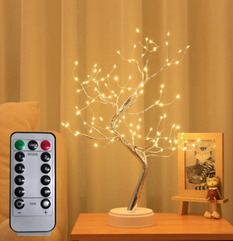 Buy Starry Sky LED Copper Wire Rice Tree Lamp with Color Light