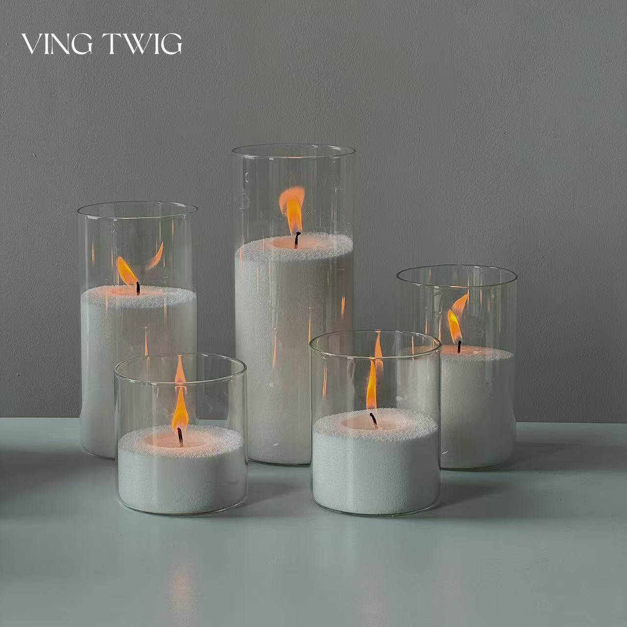 Glass Candle Holder for Elegant Home Decors and Soft Glow