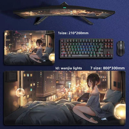 Anime Design Large Mouse Pad for Gaming and Office Desk Setup