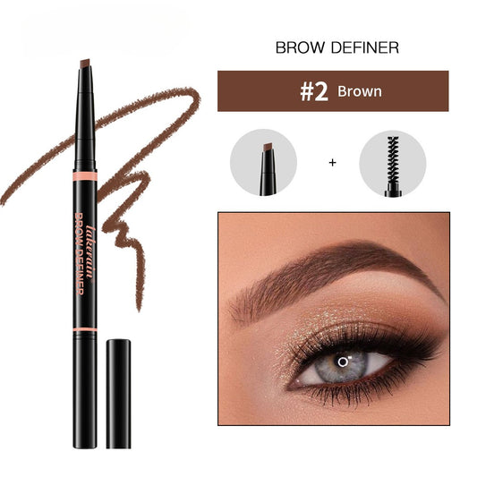 Waterproof Sweat-Proof Eyebrow Pencil with 3D Triangle Design