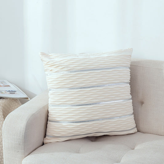 Buy Striped Velvet Pillow Cover for Luxury Sofa Cushion Style