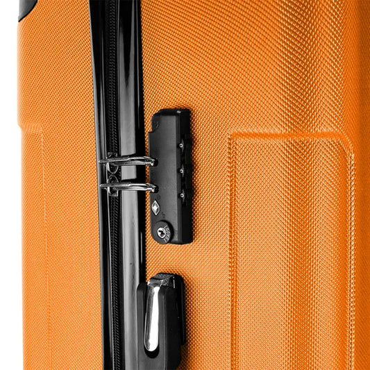 Portable 3-in-1 ABS Trolley Case Set in Orange 20inch 24inch