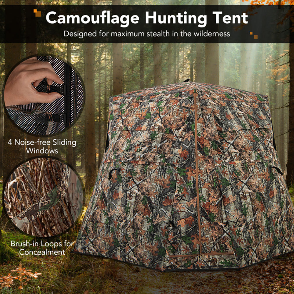 360° See-Through Ground Hunting Blind Full Coverage & Stealth