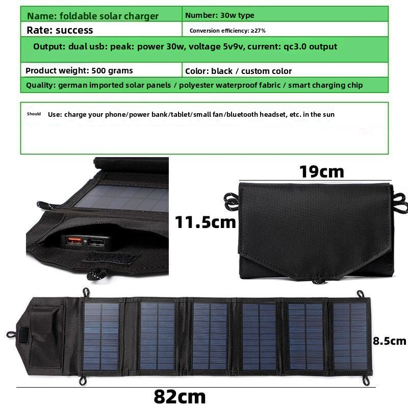 Foldable Solar Charger Panel for Outdoor and Travel Power