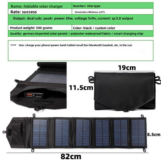 Foldable Solar Charger Panel for Outdoor and Travel Power