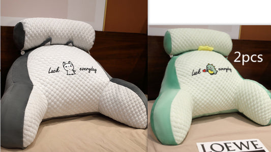 Sofa Fluffy Cushion Triangle Reading Backrest Pillow Comfort