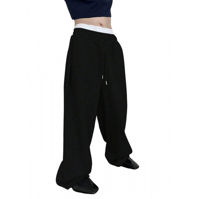 Buy Men’s Drawstring Waist Wide-Leg Loose Pants for Comfort