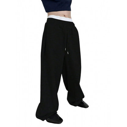 Buy Men’s Drawstring Waist Wide-Leg Loose Pants for Comfort