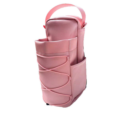 Crossbody Water Bottle Pouch with Magnetic Drawstring Strap