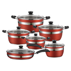 Striped red 12-piece set