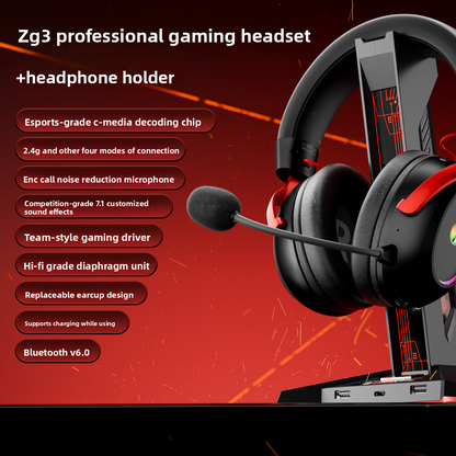 Zg3 E-Sports Gaming Headset for Clear Audio Voice Chat Gear