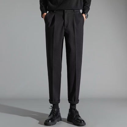 Buy Men’s Stylish Slim-Fit Wool Casual Pants Online