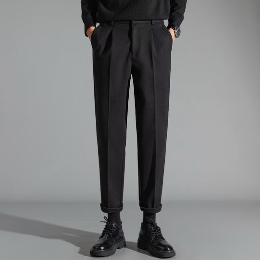 Buy Men’s Stylish Slim-Fit Wool Casual Pants Online