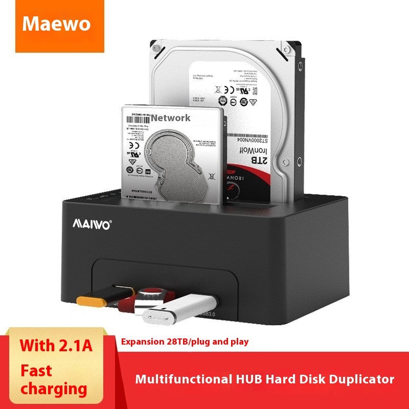 Hard Disk Dock Dual-Disk Copier for SATA 2.5 and 3.5 Inch