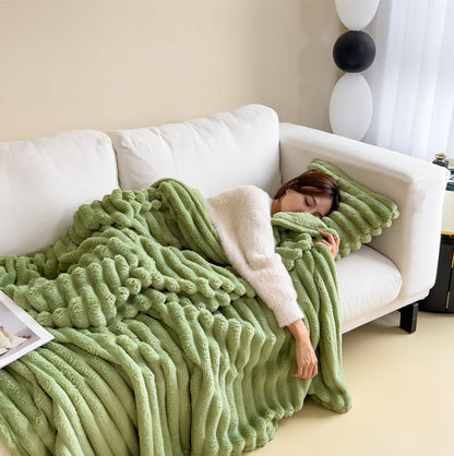 Buy Soft Velvet Fur Blanket Soft Thickening Fur Blanket for Bed