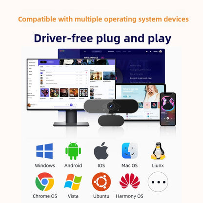 2K HD Webcam with Microphone
