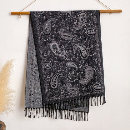 New Cashmere-look Scarf With Cashew Pattern for Women