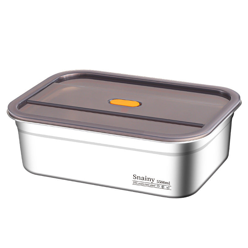 304 Square Stainless Steel Fresh-Keeping Box, Refrigerator Storage Box